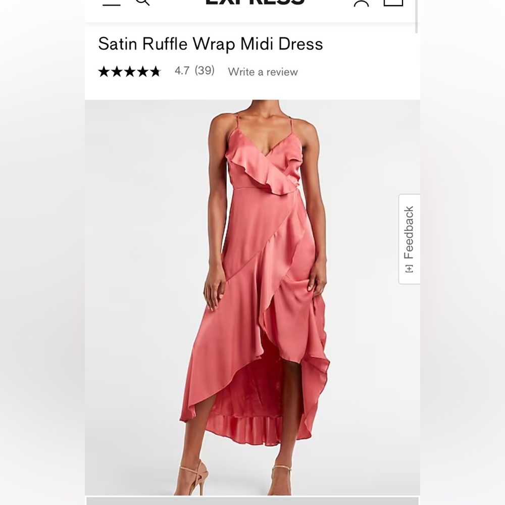 Satin Ruffle Dress
